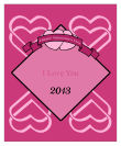 Heart Banner Valentine Big Rectangle Labels 3.25x4